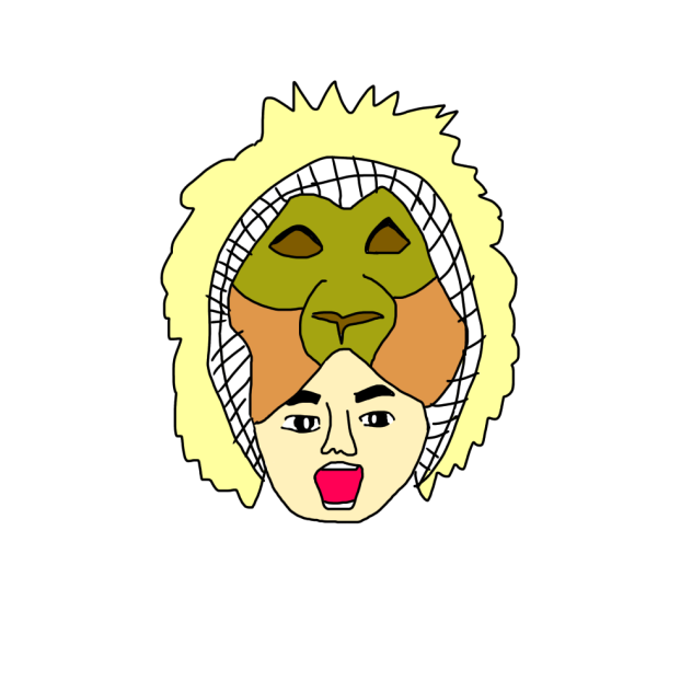 お父さんに男の子描いてって言ったらこうなった