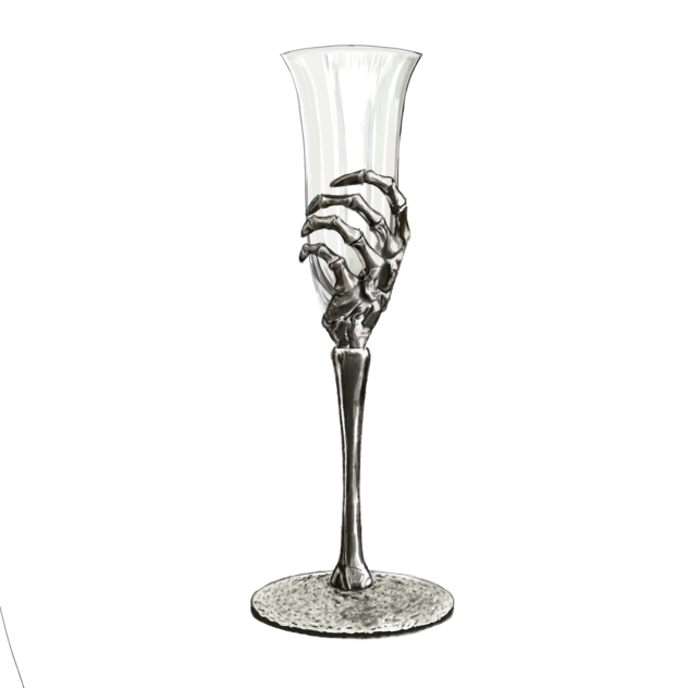 spooky wine glass