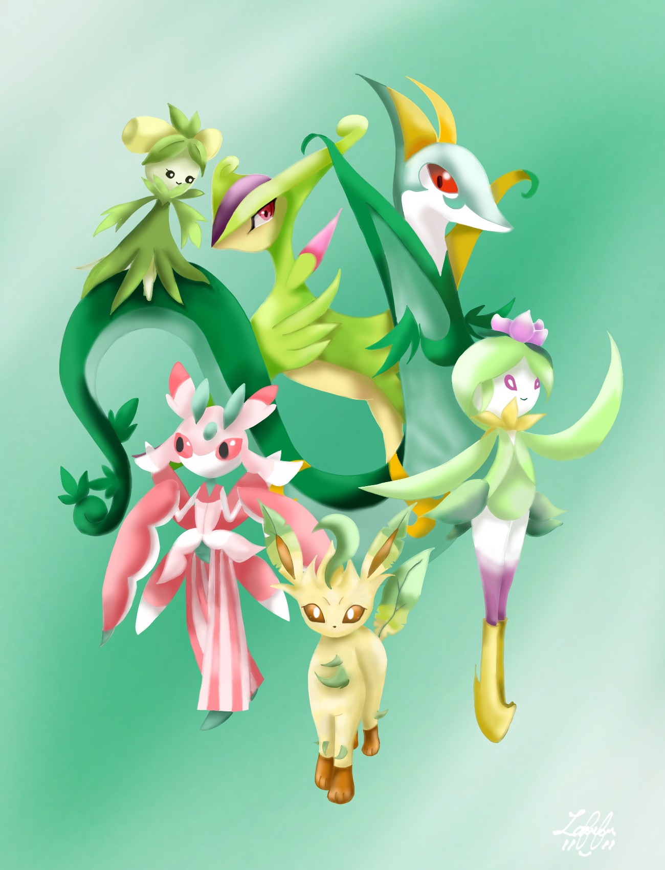 ポケモン 草タイプ イラスト アニメ「ポケットモンスター」公式 on X: 