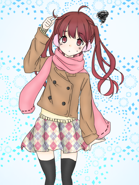 【線画】女の子5 塗らせていただきました