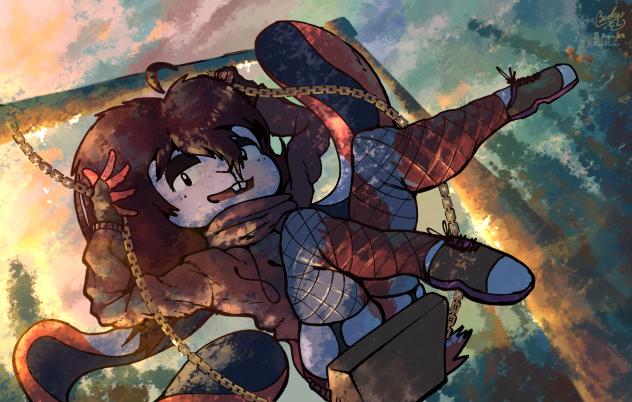 A swing after the rain