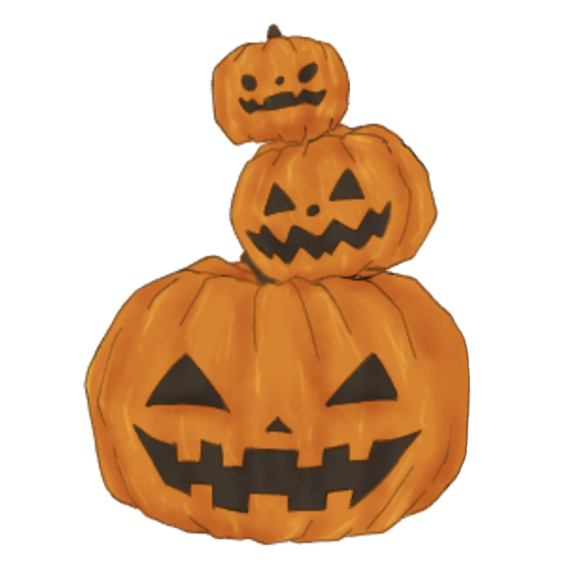 【素材】三段かぼちゃ