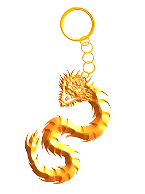 dragon gold keychain