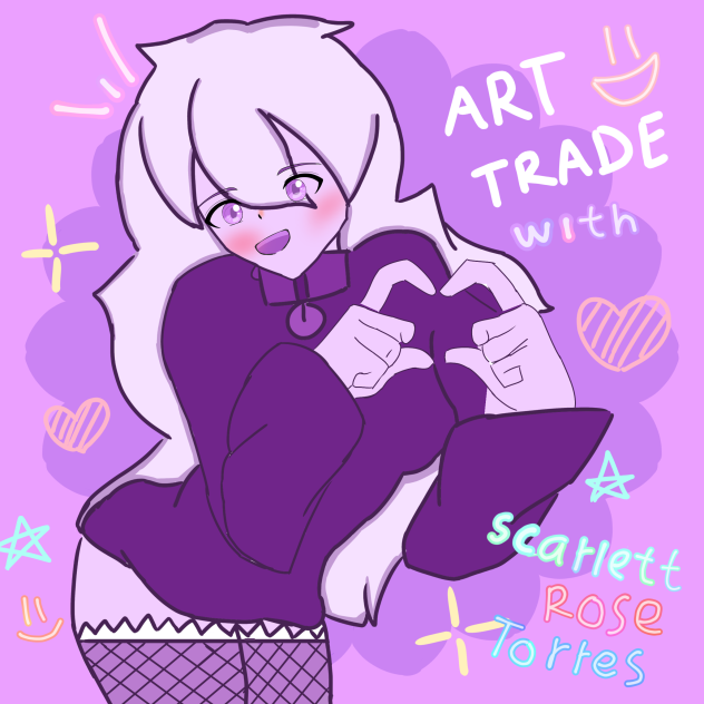 Art trade with scarlett rose tores