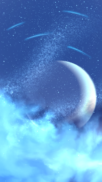 月と流星