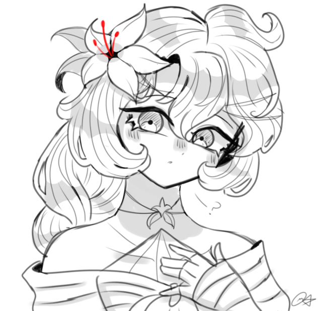 white lily sketch thing