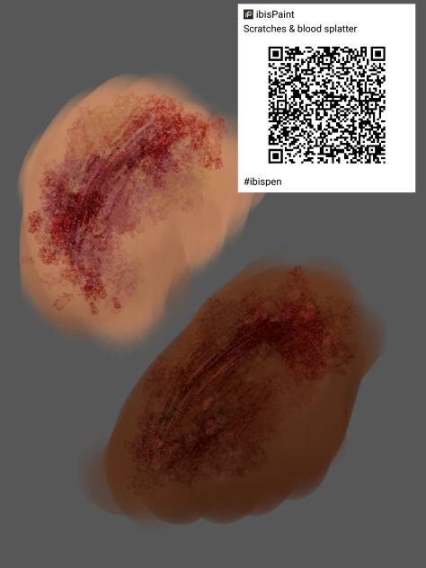 Scratches & blood splatter brush