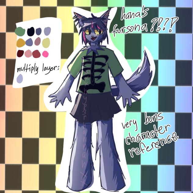 (filler) fursona reference sheet