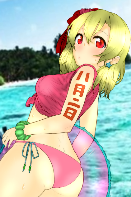 季節外れの水着girl