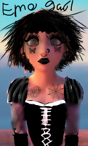 Rapunzel as a emo girl.