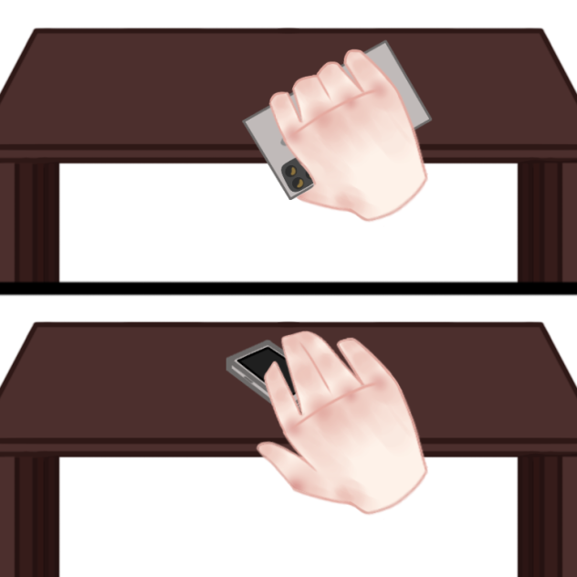 Gacha hand grabbing-holding phone