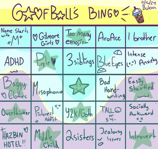goOfball's BINGO