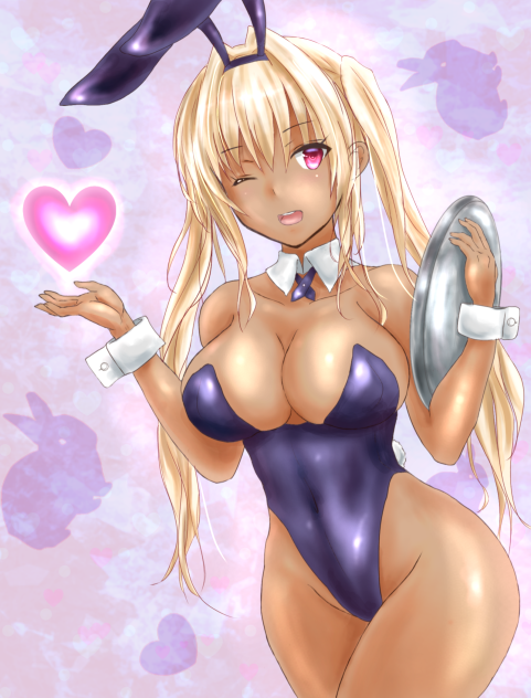 ツインテ褐色バニーさん