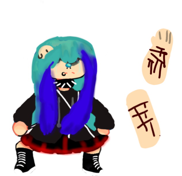 emo miku bear from bear alpha (old)