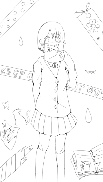 【線画】girl