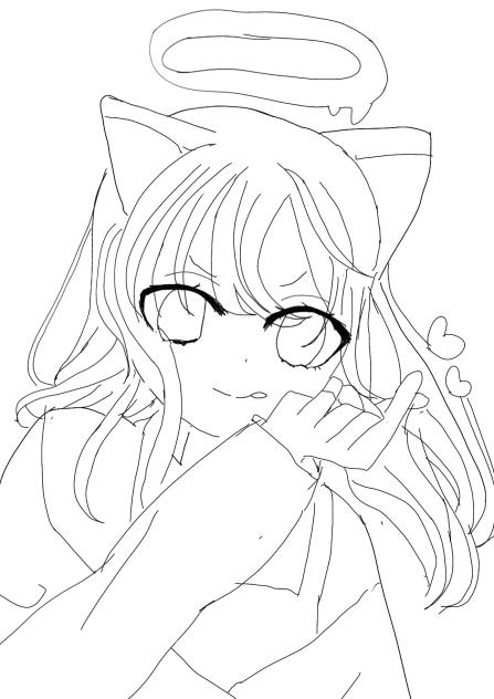 はにゃの代理ちゃん線画