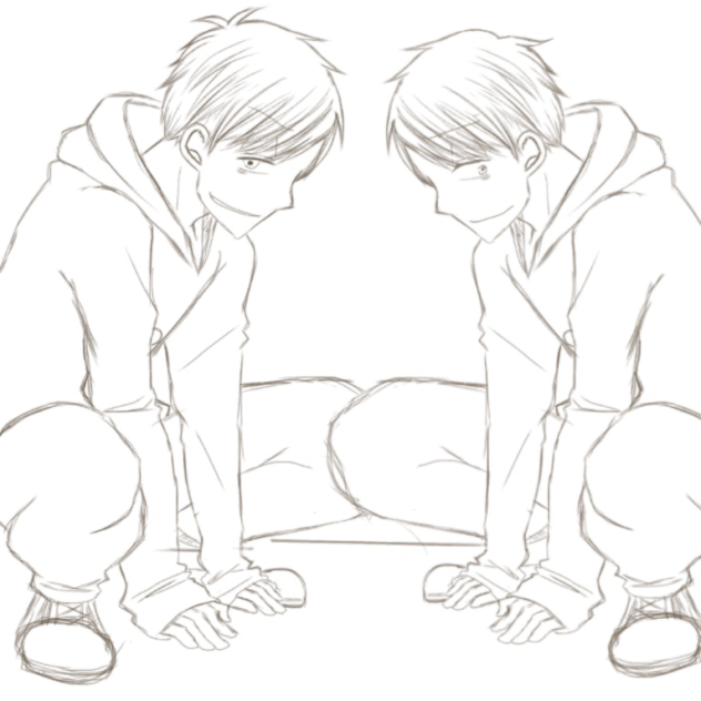 おそ松さん 線画 ぬりえ Ibispaint