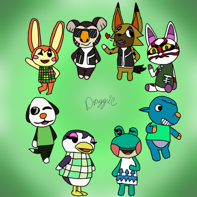 My villagers in Animal Crossing