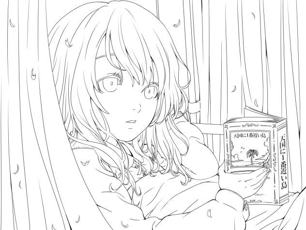 ☆春の香りのする季節がやって来る☆(線画)