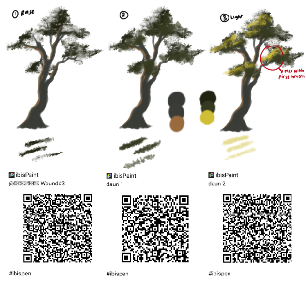 leaves custom brush ibisPaint