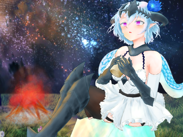 銀氷竜も 温まりたい