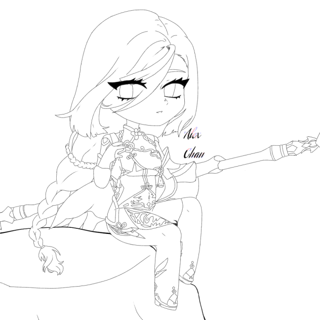 Shenhe ll lineart♡
