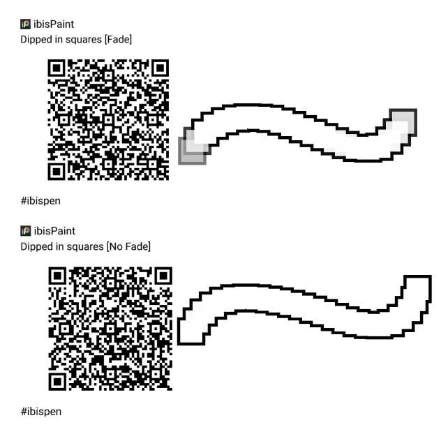 Dipped in sqaures QR Codes