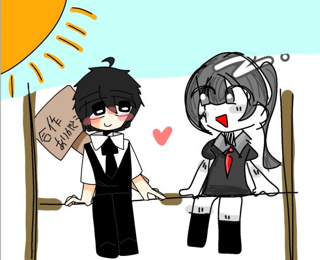 合作ありがとー！！！あんさんの絵可愛いー！！