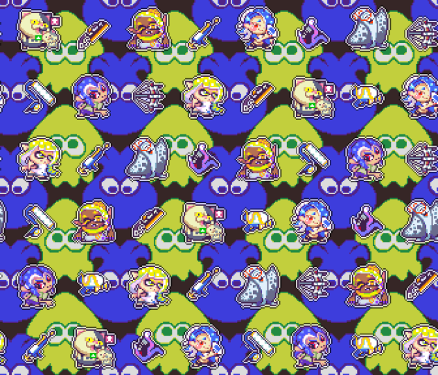 【ドット絵】スプラトゥーン3パターン柄