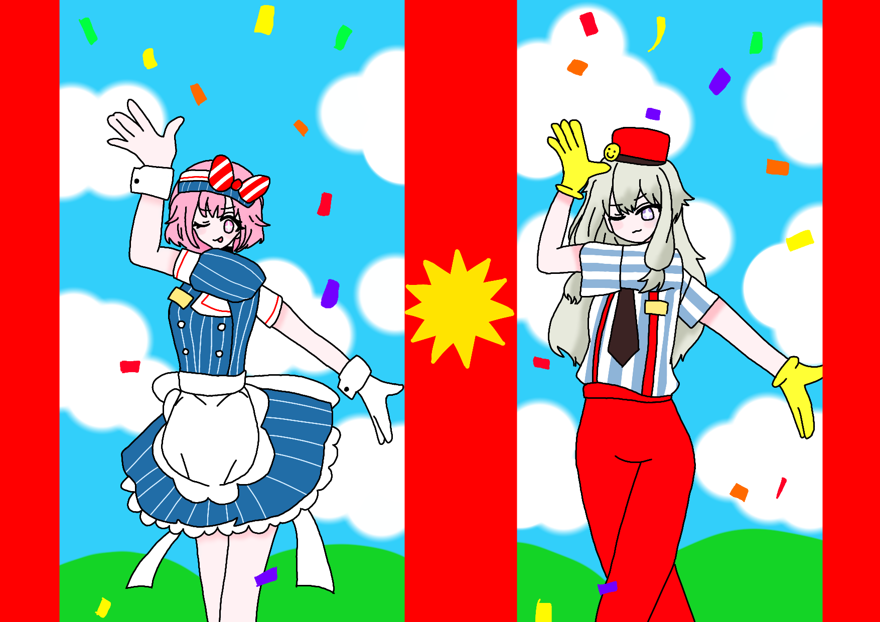 えむちゃんとねねちゃんでメズマライザー - ibisPaint