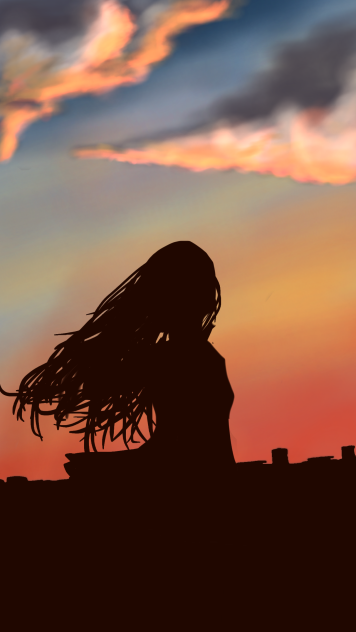 夕日