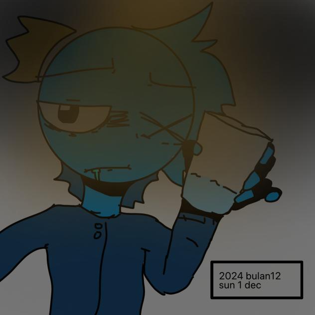 Me drinking at night cuz coughing