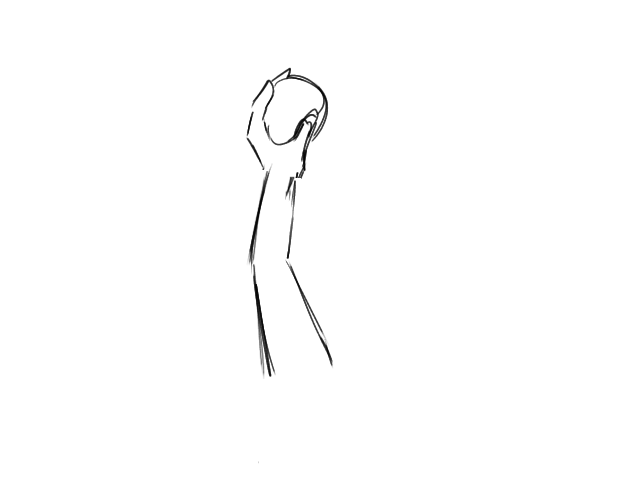 A hand throwing the ball - ibisPaint