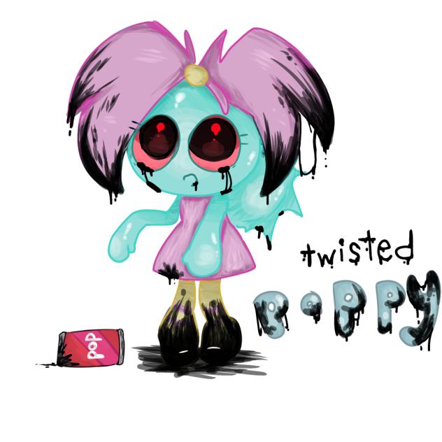 Twisted poppy art