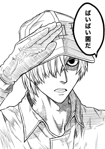 【模写】働く細胞　白血球さん