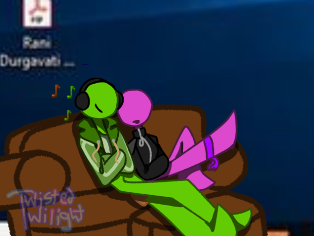 Purple and Green