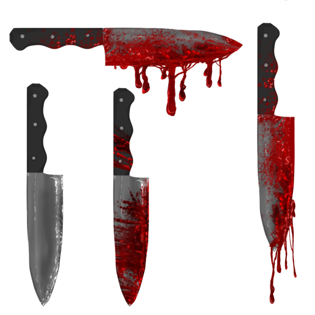 09 bloody knife props