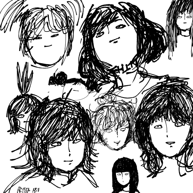 different hair2 sketch