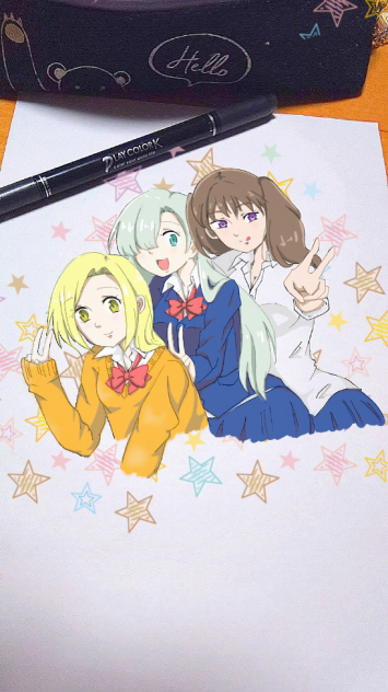 仲良し3人⭐️