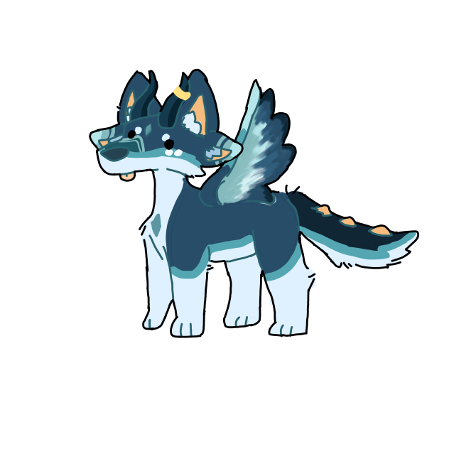 A doodle of my new fursona