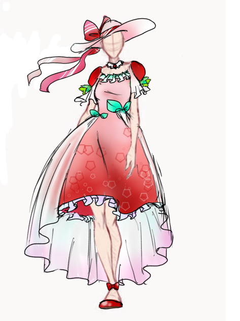 いちごミルク イメージでデザインしてみた。