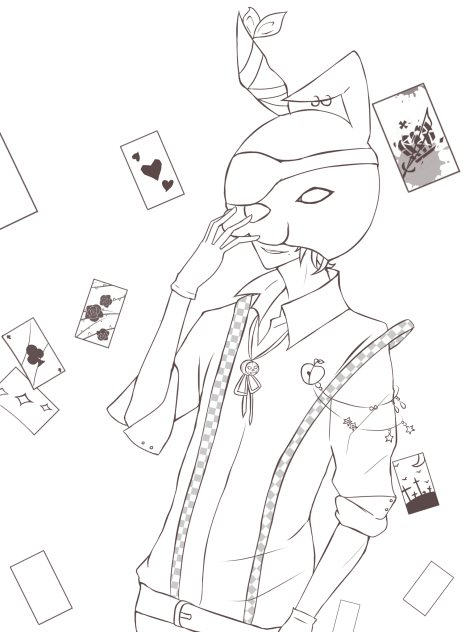 うさぎ男(線画)