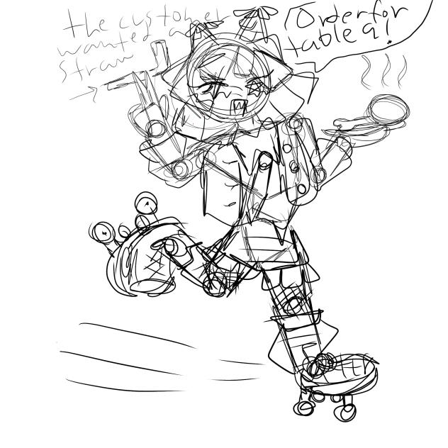 I headcanon Yatta is a waiter!!!