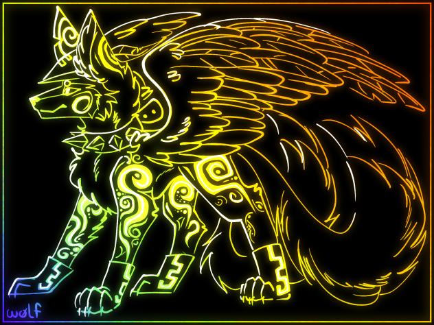 Glowy Rainbow Doodle