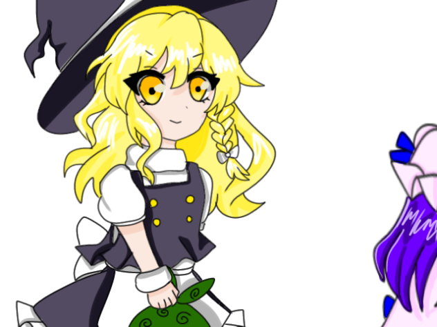 瞬きする魔理沙