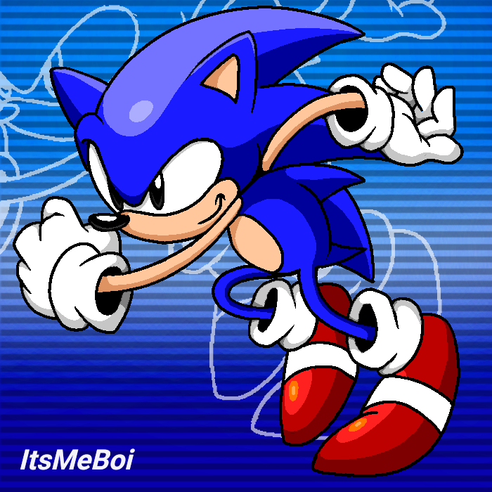 Srb2 Sonic in Yuji Uekawa Style - ibisPaint