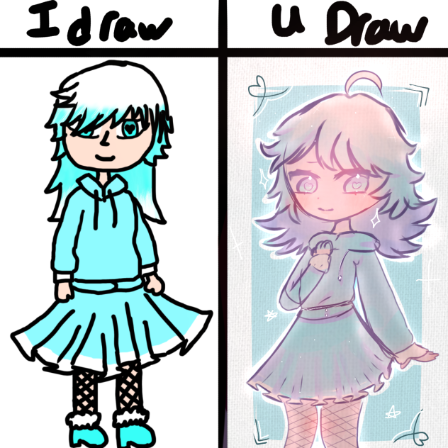 I draw u draw collab with ice✨✨