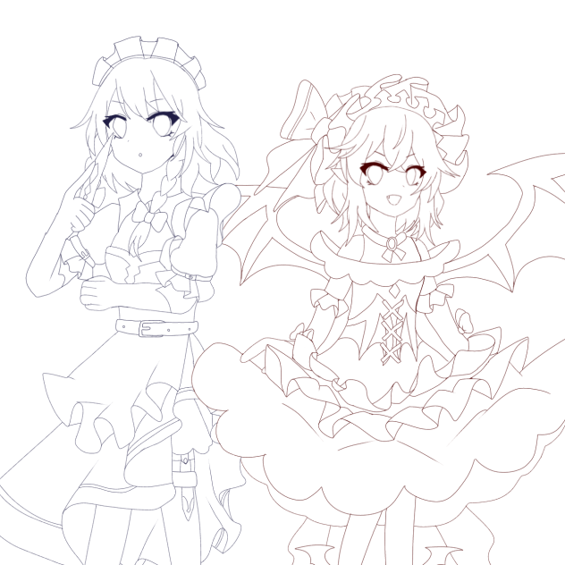 ゲンリプレミ咲 塗り絵 - ibisPaint