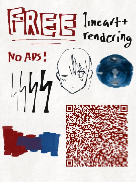 free lineart+rendering brush! (no ads)