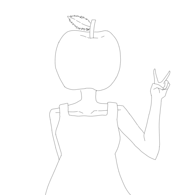 異形（林檎）塗り絵だよーん